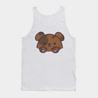 cute kawaii brown dotted dog Tank Top